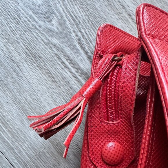 Bottega Veneta Red Leather Document Tote Shoulder Bag w Black Interior - Picture 9 of 16